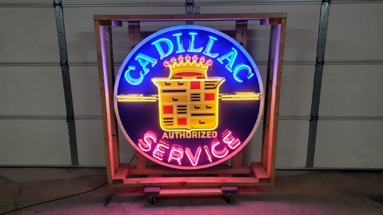 Cadillac Tin Neon Sign