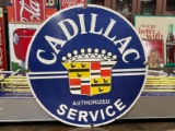 Porcelain Cadillac Service Dealership Sign