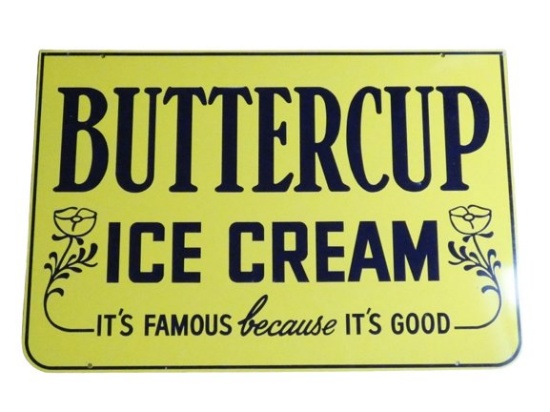 Buttercup Ice Cream Sign