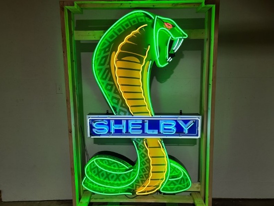 Shelby Snake Animated Tin Neon Sign