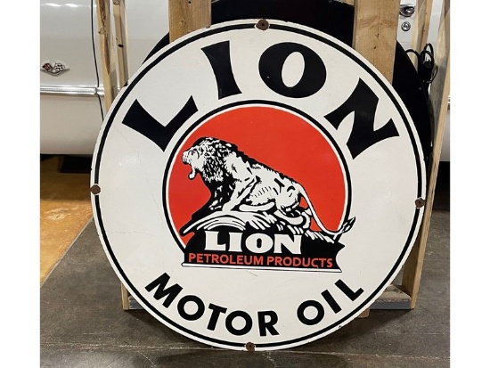 Lion Motor Oil Sign