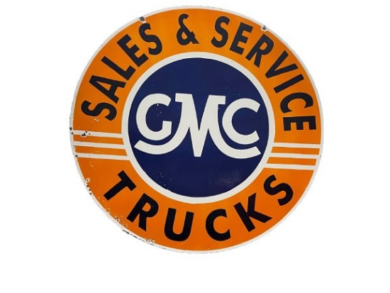 GMC Sales & Service Trucks Sign