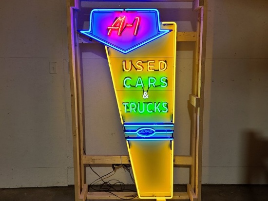 Ford A-1 Animated Tin Neon Sign