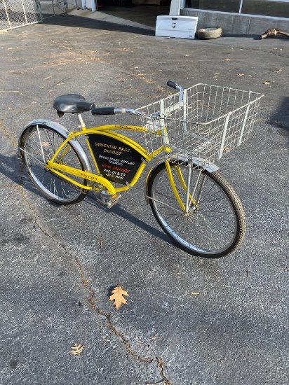 Yellow Schwinn Heavy Duti Bicycle
