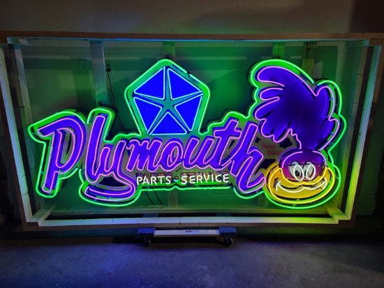Plymouth Tin Neon Sign