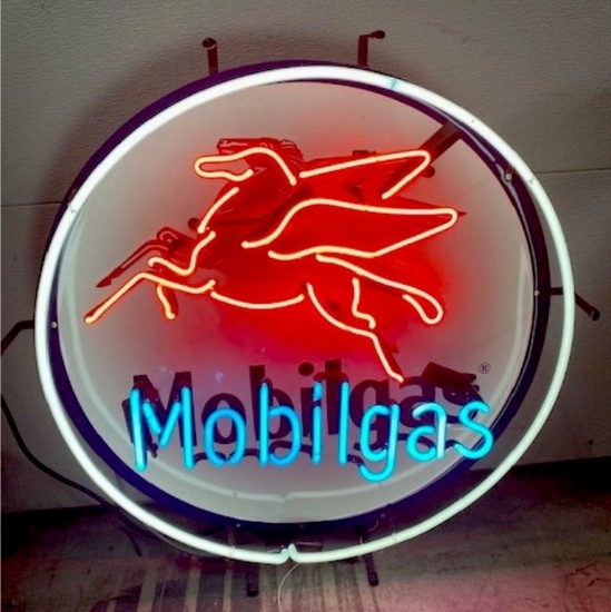 Mobilgas Pegasus Neon Sign