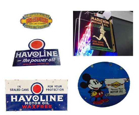 Set of 5 Metal Signs