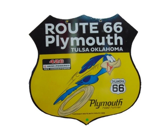 Route 66 Plymouth Sign