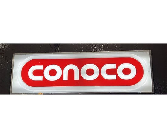 Conoco Lighted Plastic Sign