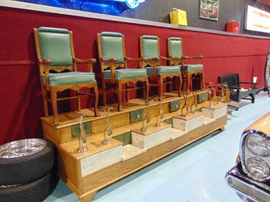 Shoe Shine Station & "Need New Heels" Sign