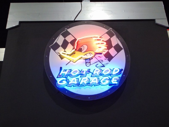 Hot Rod Garage Tin Neon