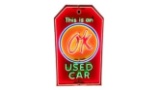 OK Used Cars Animated Tin Neon Sign