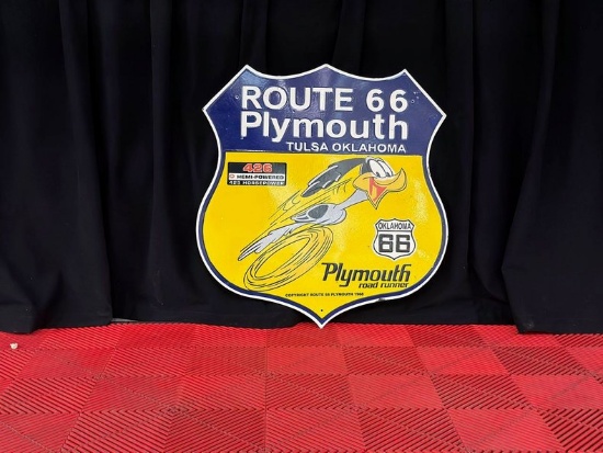 Route 66 Plymouth Sign