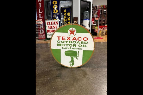 Texaco Outboard Lubricants Sign
