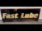 New Old Stock Embossed Fast Lube Sign