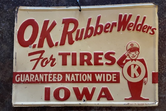 Original O.K. Rubber Welders Sign