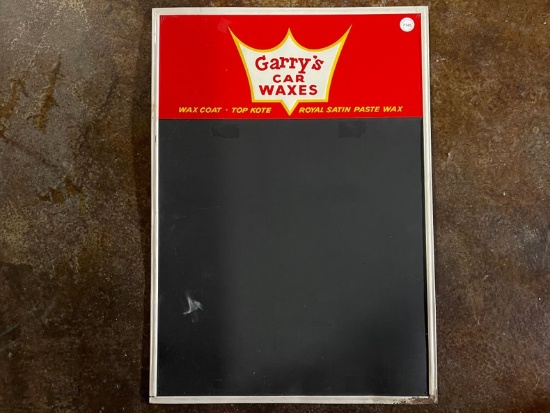 Original Garry's Car Waxes Chalkboard
