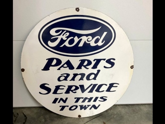 30in Porcelain Ford Part and Service Sign
