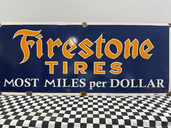 Firestone Tire Porcelain Sign