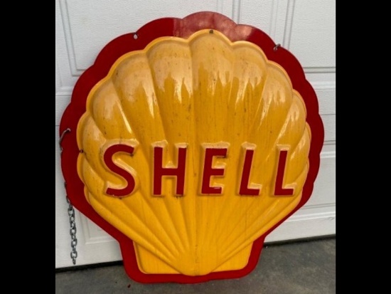 Embossed Double-Sided Shell Swinger Sign