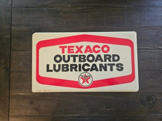 Metal Texaco Outboard Lubricants Sign
