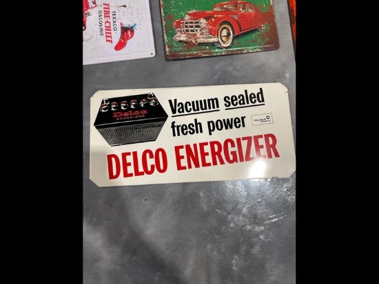 Original Delco Battery Sign