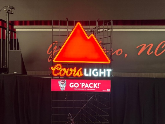 Coors Light/ NC State Neon Sign