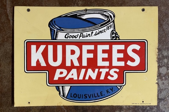 Original Kurfees Paints Sign