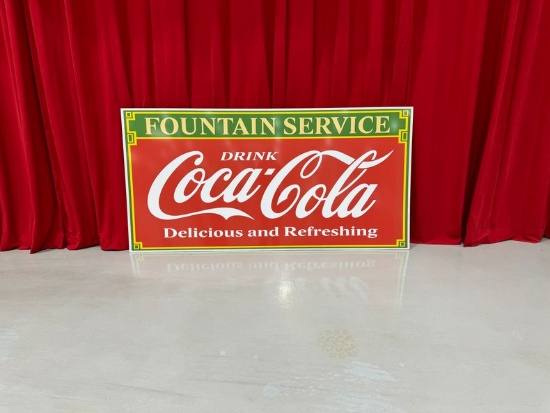Fountain Service Coca Cola Sign