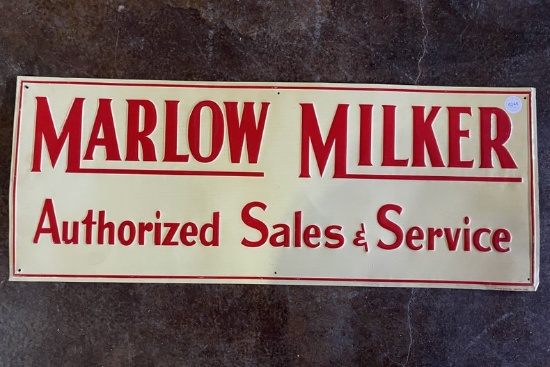 Original Marlow Milker Authorized Sales & Service Sign