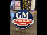 Porcelain GM Hydra-Matic Drive Transmission Dealership Sign