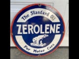 Porcelain Zerolene Oil with Polar Bear