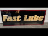 New Old Stock Embossed Fast Lube Sign