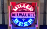 Miller Beer Porcelain Neon Sign