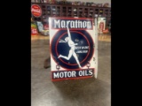 Marathon Motor Oils Double Sided Porcelain Flange