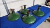 Porcelain Gas Station Lamp Shades Set 2