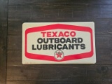 Metal Texaco Outboard Lubricants Sign