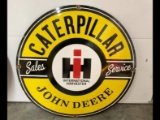 30in Porcelain Caterpillar JD International Sign