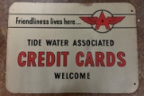 Original Flying A Credit Cards Welcome Sign