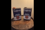 Vintage Gulfpride Marine Outboard Oil Cans