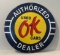 Porcelain OK Used Cars Authorized Dealer Sign