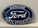 Porcelain Ford Genuine Parts Stockists Sign