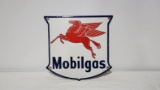 Original Mobilgas Porcelain Gas Pump Plate
