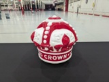 Original Standard Red Crown Milkglass Gas Pump Globe