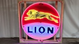 Original Lion Gas Porcelain Animated Neon Sign