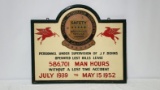 Original Mobilgas Safety Award Wooden Sign