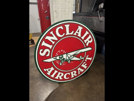 Porcelain Sinclair Aircraft Sign