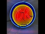 Porcelain OK Neon Can Sign