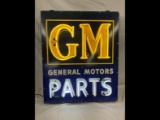 Porcelain GM Parts Neon Can Sign