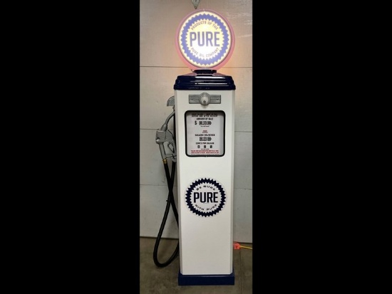 Pure Lighted Gas Pump with Globe